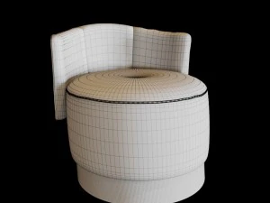 baxter pouf set 3D Model