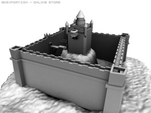medieval castle Modèle 3D