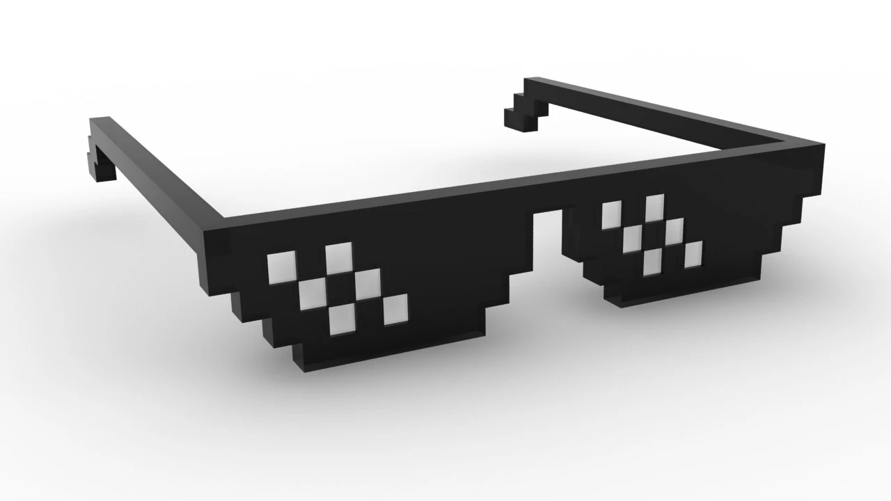 deal with it glasses 3D Print Model .c4d .max .obj .3ds .fbx .stl .blend