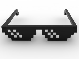 deal with it glasses Modelo de Impressão 3D