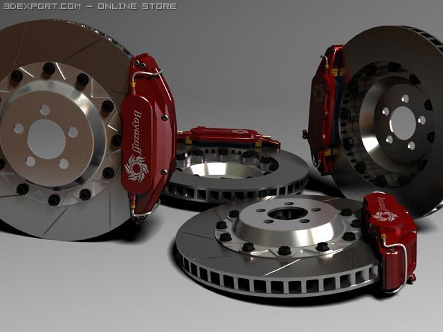 brakes 3D Model .c4d .max .obj .3ds .fbx .stl .blend 