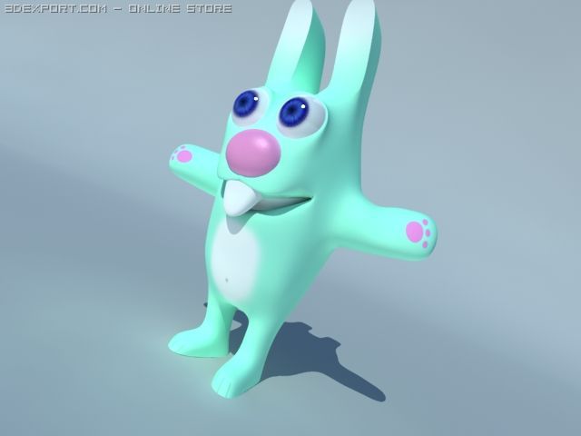 rabbit 3D 模型 .c4d .max .obj .3ds .fbx .stl .blend 