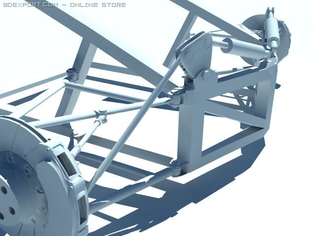 rear suspension 3D Модель .c4d .max .obj .3ds .fbx .stl .blend 