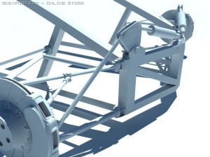 rear suspension Modello 3D
