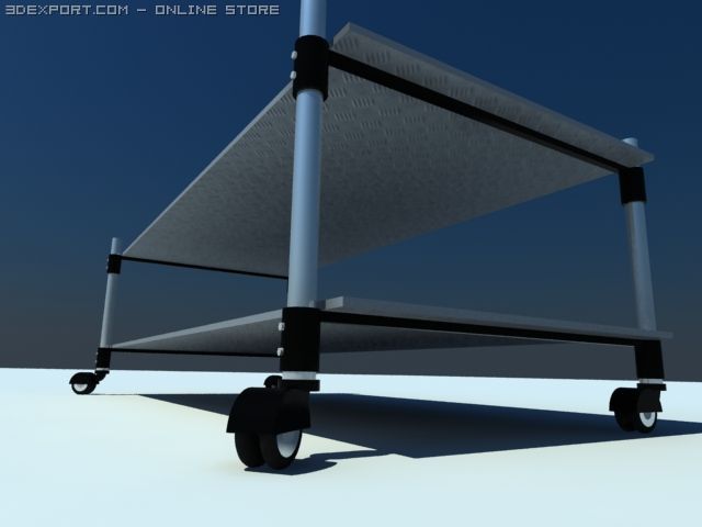 shelf on wheels 3Dモデル .c4d .max .obj .3ds .fbx .stl .blend 
