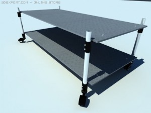 shelf on wheels 3Dモデル