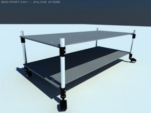shelf on wheels 3Dモデル