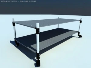 shelf on wheels 3D Model