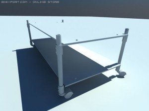 shelf on wheels 3Dモデル