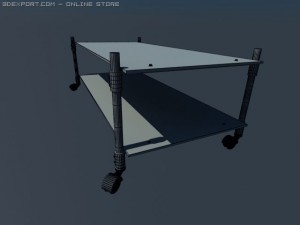 shelf on wheels 3Dモデル