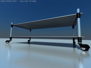 shelf on wheels 3Dモデル