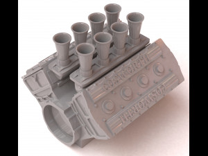 cosworth v8 engine 2 lables printable 3D 打印模型