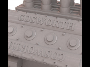 cosworth v8 engine 2 lables printable 3D 打印模型