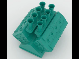 cosworth v8 engine 2 lables printable 3D Print Model