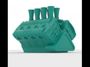 cosworth v8 engine 2 lables printable 3D Print Model