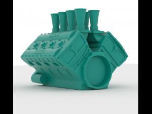 cosworth v8 engine 2 lables printable 3D 打印模型