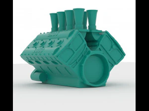 cosworth v8 engine 2 lables printable 3D Print Model
