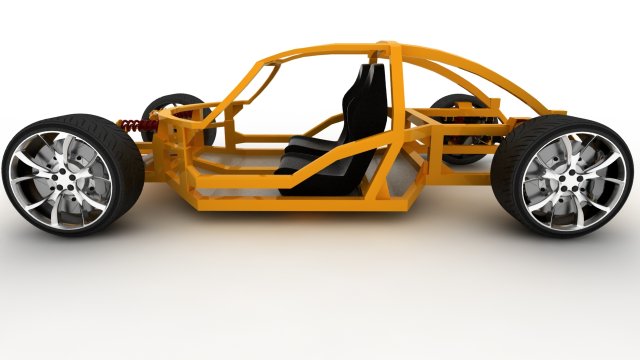 bayazoff rs1 chassis plus wheels and seats Model 3D .c4d .max .obj .3ds .fbx .stl .blend 