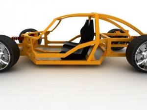 bayazoff rs1 chassis plus wheels and seats 3D Model