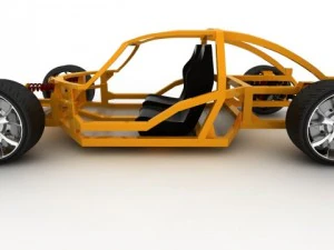 bayazoff rs1 şasi artı tekerlekler ve koltuklar 3D Model