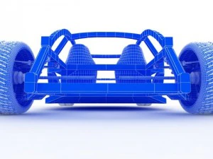 bayazoff rs1 chassis plus wheels and seats 3D Model