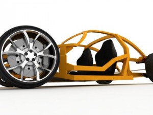 bayazoff rs1 chassis plus wheels and seats Model 3D