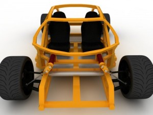 bayazoff rs1 chassis plus wheels and seats Model 3D
