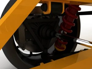 bayazoff rs1 chassis plus wheels and seats 3D Model