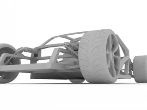 bayazoff rs1 chassis plus wheels and seats 3D Model