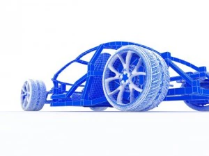 bayazoff rs1 chassis plus wheels and seats 3D Model