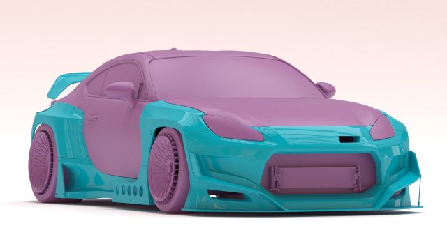 Toyota GR86 RZ Pandem Aero kit printable Modelo 3D .c4d .max .obj .3ds .fbx .stl .blend 
