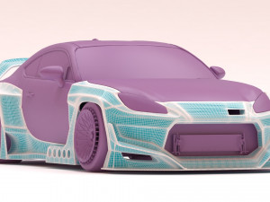 Toyota GR86 RZ Pandem Aero kit printable Modelo 3D