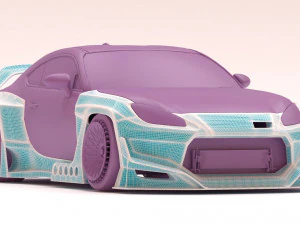 Kit Toyota GR86 RZ Pandem Aero para impress&atilde;o Modelo 3D
