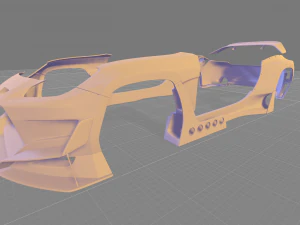 Kit Toyota GR86 RZ Pandem Aero para impress&atilde;o Modelo 3D
