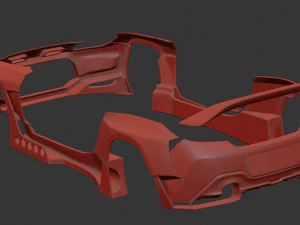 Kit Toyota GR86 RZ Pandem Aero para impress&atilde;o Modelo 3D