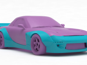 Mazda RX7 Rocket Bunny Print Kit 3D Print Model