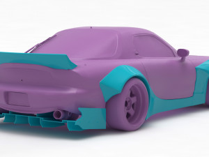 Mazda RX7 Rocket Bunny Print Kit 3D Print Model