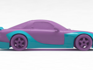 Mazda RX7 Rocket Bunny Print Kit 3D Print Model