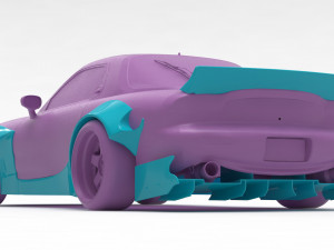 Mazda RX7 Rocket Bunny Print Kit 3D Print Model