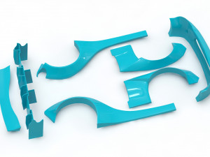 Mazda RX7 Rocket Bunny Print Kit 3D Print Model