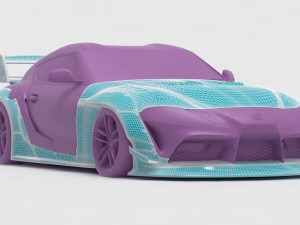Toyota Supra A90 Wide Body Kit Modello di stampa 3D