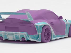 Toyota Supra A90 Wide Body Kit Modello di stampa 3D