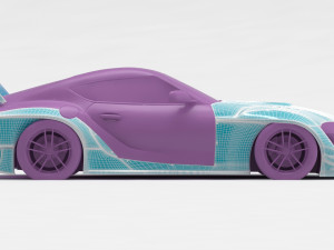Toyota Supra A90 Wide Body Kit Modello di stampa 3D