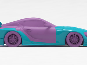 Toyota Supra A90 Wide Body Kit Modello di stampa 3D
