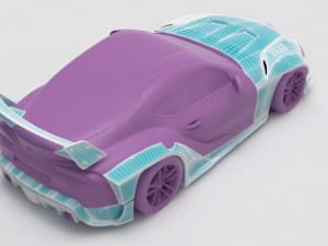 Toyota Supra A90 Wide Body Kit Modello di stampa 3D