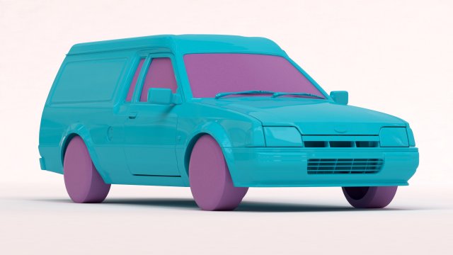 Escort 4thGen Van Shell print kit 3D Print Model .c4d .max .obj .3ds .fbx .stl .blend 