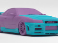 Skyline R34 S-Tune bodykit and custom addons Modello di stampa 3D