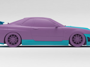 Skyline R34 S-Tune bodykit and custom addons 3Dプリントモデル