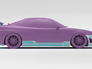 Skyline R34 S-Tune bodykit and custom addons 3Dプリントモデル