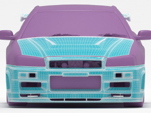 Skyline R34 S-Tune bodykit and custom addons 3Dプリントモデル